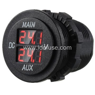 12V Car Boat Motorcycle LED Digital Voltmeter AUX